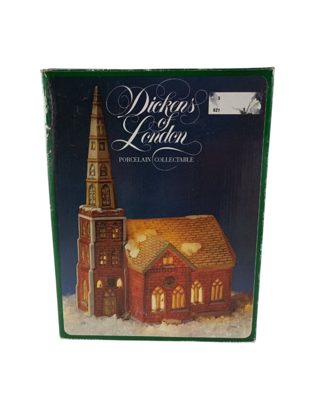 Dickens Of London Hand Painted Country Church Porcelain Light Up Holiday Cheer